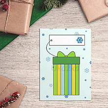 Papiernictvo - Zápisník nápadov na vianočné darčeky vianočný - darček vysoký pásikavý - 14146734_