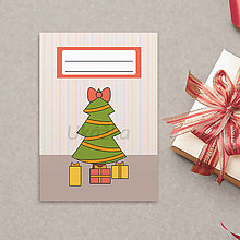 Papiernictvo - Zápisník nápadov na vianočné darčeky - vianočný stromček jednoduchý - 14146770_