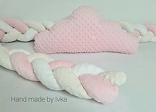 Detský textil - Mantinel - vrkoč  z minky  alebo vafle látky /od 180cm/ - 14149680_