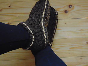 Ponožky, pančuchy, obuv - Pletené papuče - 14150200_