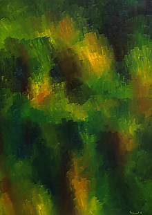 Obrazy - "Green hope"(zelená nádej) abstraktný obraz, akryl na plátne - 14149107_