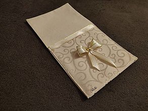 Úžitkový textil - Zlaté vianočné príborníky (príborník s mašličku v strede) - 14151134_