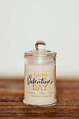 Sviečky - Valentínska sviečka zo sójového vosku - 14153363_