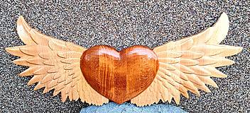 Dekorácie - Drevorezba Anjelské srdce. ❤ - 14152833_