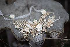 Náhrdelníky - Kvetinový náhrdelník "keď svitá" - 14154178_