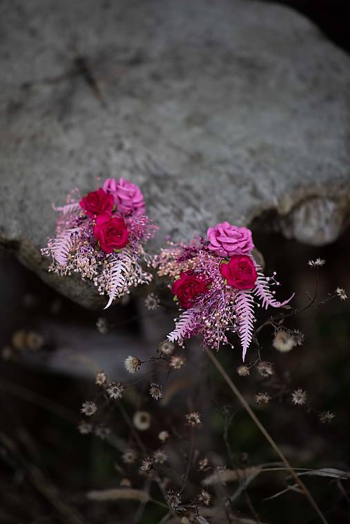 Kvetinové náušnice "láska, čo vonia malinčím"