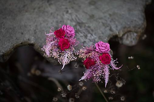 Kvetinové náušnice "láska, čo vonia malinčím"