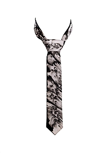 Pánske doplnky - Luxusná ručne maľovaná kravata100% hodvábny Satén - 14155273_
