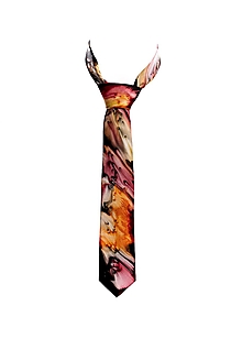 Pánske doplnky - Luxusná ručne maľovaná kravata100% hodvábny Satén - 14155280_