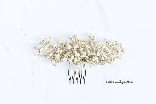 Ozdoby do vlasov - Gypsomilkový hrebienok "nevestin závoj"  - 14155444_