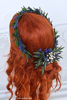 Ozdoby do vlasov - Kvetinový venček levandula - 14155366_