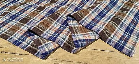 Textil - Látka na kabát - Káro Mix - cena za 10 centimetrov - 14156745_