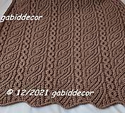 Úžitkový textil - Jemnučká deka z vlny puffy fine - hnedá - 14156510_