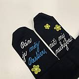 Ponožky, pančuchy, obuv - Motivačné maľované ponožky s nápisom: "Pán je môj pastier!" - 14156751_
