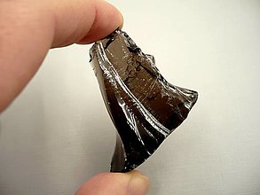 Minerály - Surový - obsidián kouřový 54 mm, č.9 - 14156142_