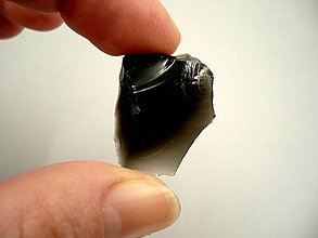 Minerály - Surový - obsidián kouřový 31 mm, č.28 - 14156339_