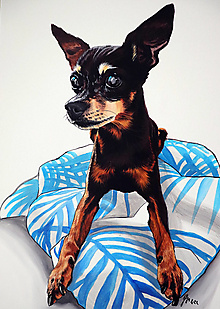 Obrazy - Portrét psíka II. - 14156189_