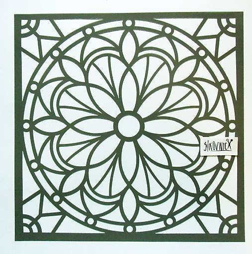Šablóna - 30x30 cm (mandala, kruh, ornament)