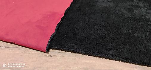 Textil - Látka na kabát -Semiš, Baranček čierny- cena za 10 centimetrov - 14161553_