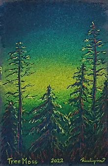 Kresby - "Nekonečné lesy severu" kresba, suchý pastel - 14159758_