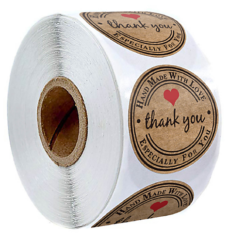 Papier - Samolepky Thank you (ďakujem) 10ks - 14159415_