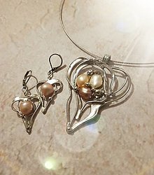 Sady šperkov - Srdcia z perál - 14161300_