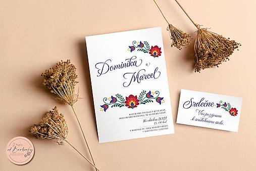 Svadobné oznámenie Folk #84