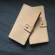 Peňaženky - Kožená peňaženka "MULTI" ručne šitá - 14161188_