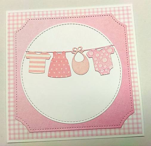 Papiernictvo - Pohľadnica k narodeniu dievčatka - 14158623_