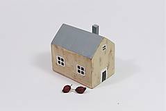 Dekorácie - Veľký nórsky drevený domček č. 4 (Veľký nórsky drevený domček č. 4 - s machovou strechou) - 14159842_