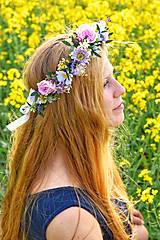 Ozdoby do vlasov - Kvetinový venček Spring flowers - 14160017_
