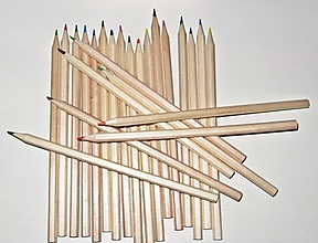 Iný materiál - Farbičky, ceruzky na kreslenie - drevo, sada 24 kusov - 14164034_