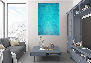Obrazy - Kráľovná oceánov - XL modrý minimalistický abstrakt - 14163584_