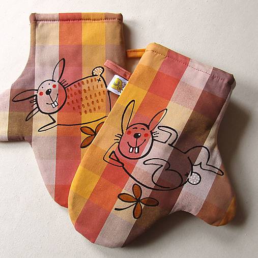 ZAJÍCI a KRÁLÍCI - chňapky / blueprint - SAShE.sk