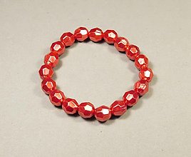 Náramky - Náramok z plastových voskovaných korálikov ohňovka (vnútorný obvod 16cm - Matná Červená) - 14164696_