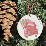Dekorácie - Vianočné ozdoby - vianočná guľa  (Mix - autíčko , veniec, koník, luskáčik, jeleň) - 14167347_
