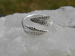 Prstene - silver tree leaf prsteň - lístok - 14168943_