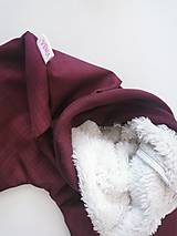 Detské oblečenie - Softshellky zimné "bordó” (116 (5-6 r.) dl: 75cm) - 14166323_