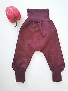 Detské oblečenie - Softshellky zimné "bordó” - 14166322_