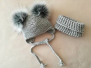 Detské čiapky - Suprava čiapočka nakrčnik na zimu - 14165908_