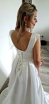 Šaty - Zľava -Jednoduché svadobné šaty - 14168777_