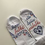 Ponožky, pančuchy, obuv - Maľované ponožky s nápisom : "Super MAMA/MAMKA/ ešte lepšia BABIČKA" - 14165935_