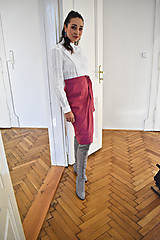 Sukne - NOELLE, zavinovací pouzdrová sukně, růžová - 14169163_