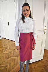 Sukne - NOELLE, zavinovací pouzdrová sukně, růžová - 14169165_