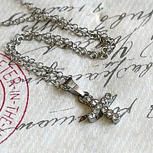 Náhrdelníky - Steel Cross Necklace / Oceľový náhrdelník s krížikom - 14171969_