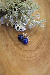  - lapis náušnice napichovacie strieborné AKCIA! - 14170406_