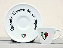 Nádoby - Šálka s podšálkou na kávu - Taliansko - 14171541_
