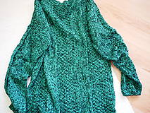 Pánske oblečenie - pánsky pulóvrik v zelenom melíre - 14170301_