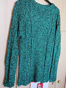 Pánske oblečenie - pánsky pulóvrik v zelenom melíre - 14170322_