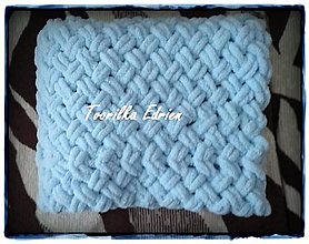 Úžitkový textil - Pletená deka modrá - 14170130_